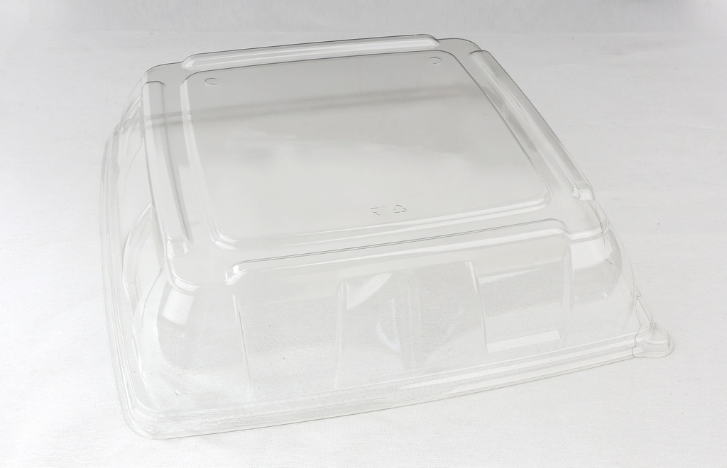 Couvercle rPET dôme pour plateau carré 31x31cm 25pcs